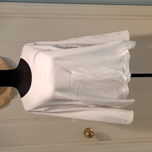 Croft & Barrow Long Sleeve  Classis Tee, White, 2x